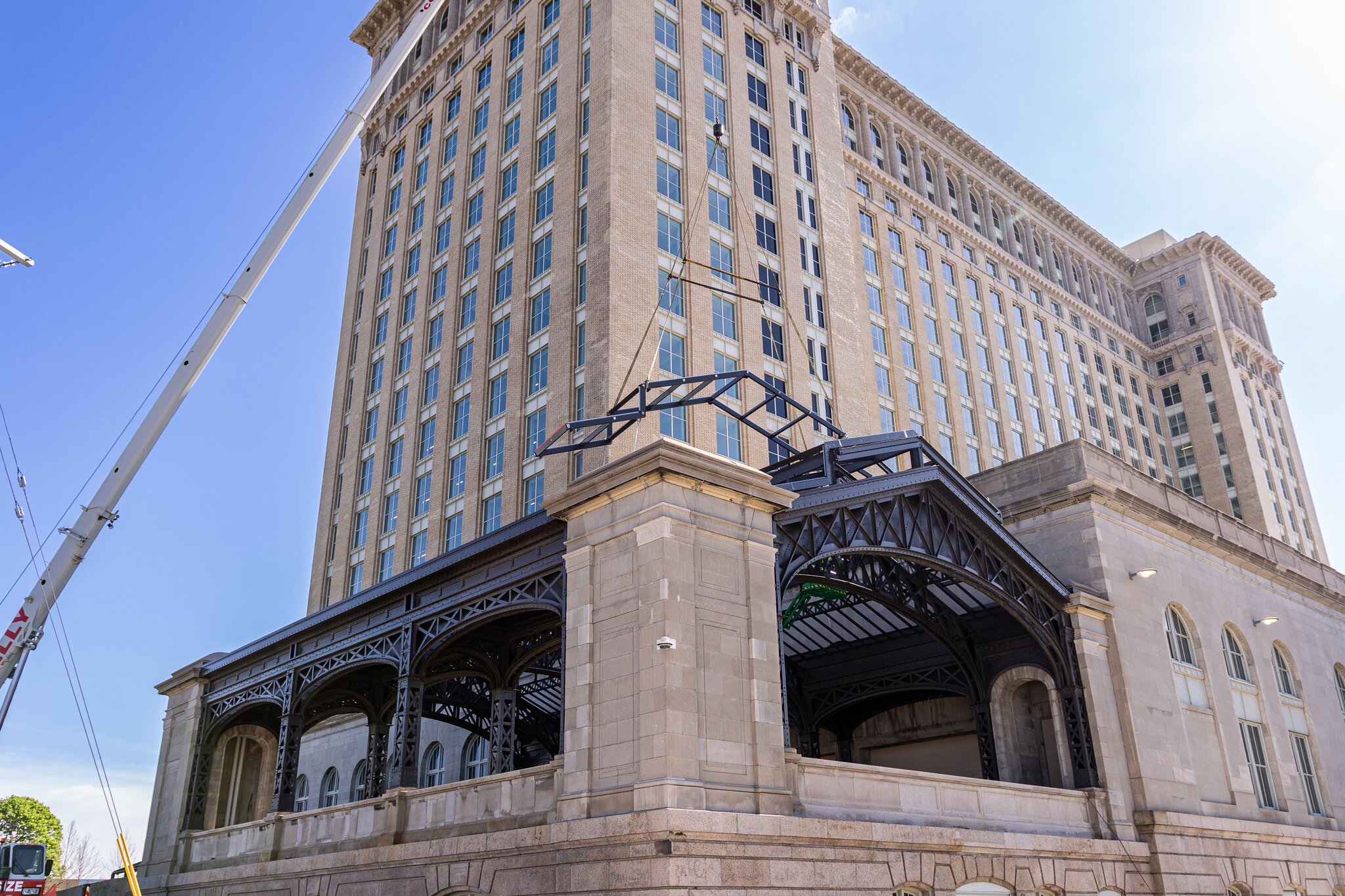 This is the west end of The Station at Michigan Central, where the entrance of the hotel will be located. Photo credit: Stephanie Rhoades Hume.